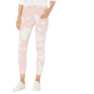 Levis High Rise Skinny Ankle Tie Dye Jeans Pink White Size 27